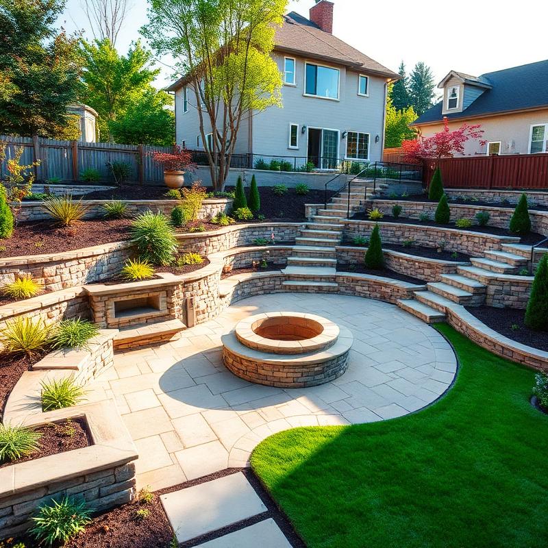Professional hardscaping and residential landscape design Lathrop CA - Stone patio and outdoor living space installation
